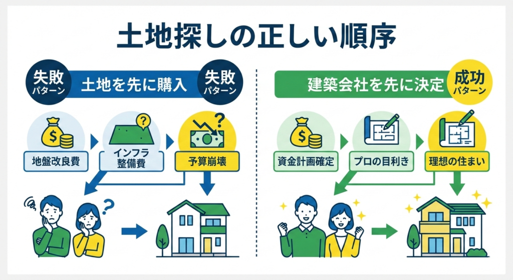 土地探しは建築会社選びから始めるのが鉄則