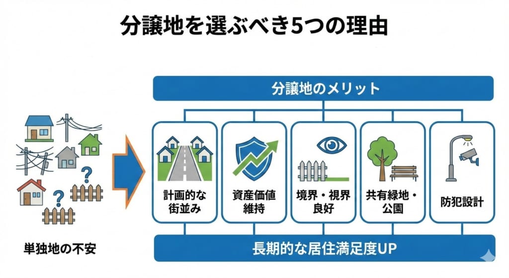 景観美を求めるなら単独地より分譲地を選ぶべき5つの理由