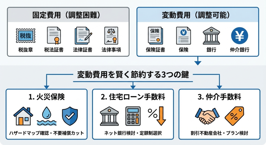 諸費用を賢くコントロールするための3つのポイント