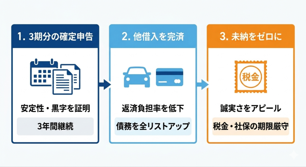 審査通過率を劇的に上げる3つのステップ