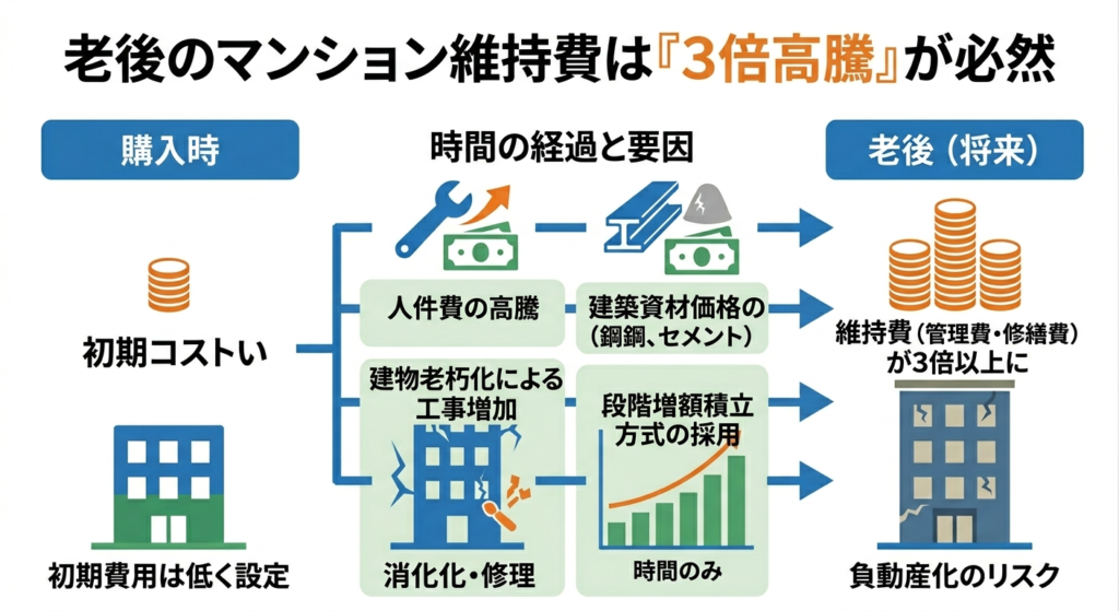 老後のマンション維持費が3倍に跳ね上がる衝撃の真実