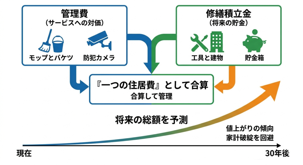 将来の家計破綻を回避するために管理費と修繕費をセットで考える