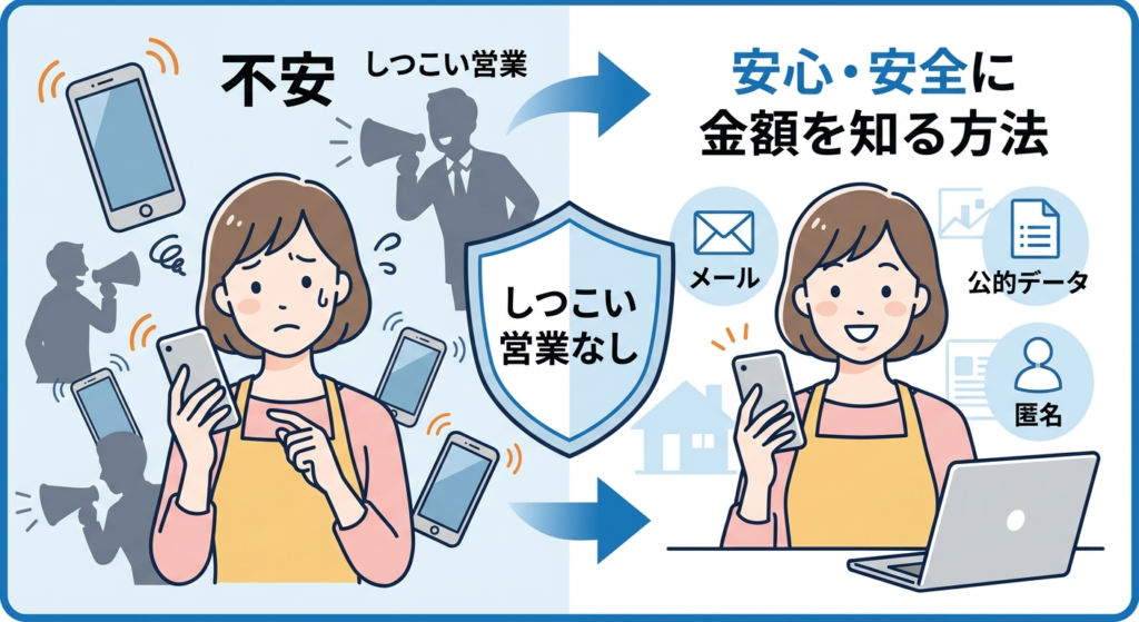 しつこい営業なしで不動産査定の金額を調べる3つの方法
