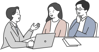 スタッフがご相談に対応するイラスト