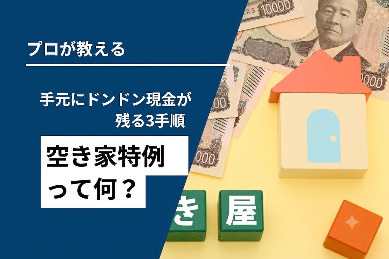 【必見】空き家特例とは？カンタン3手順で手元にドンドン現金が残る