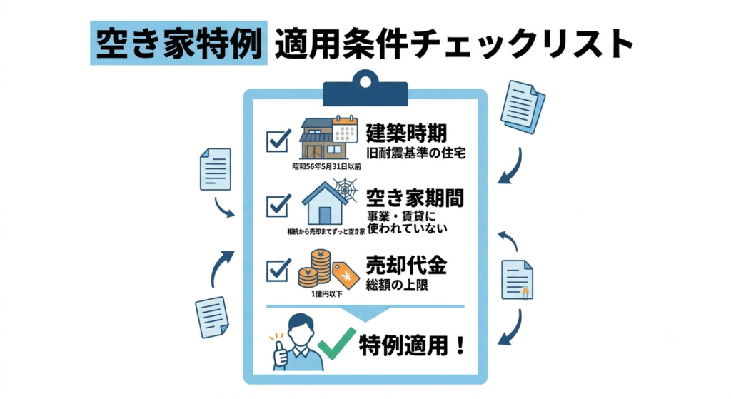 空き家特例適用条件チェックリスト