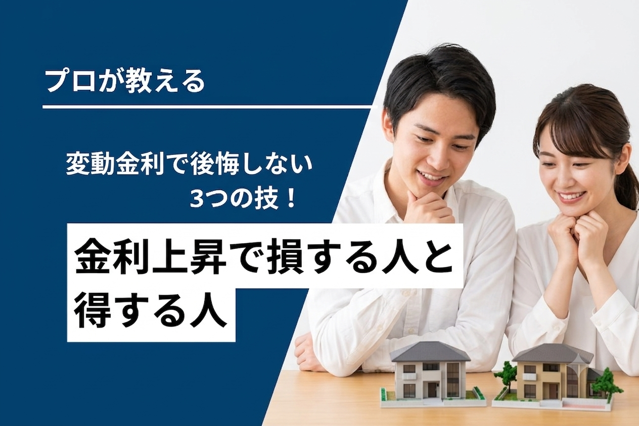 金利上昇で得する人損する人？ 変動金利で後悔しない3つの技