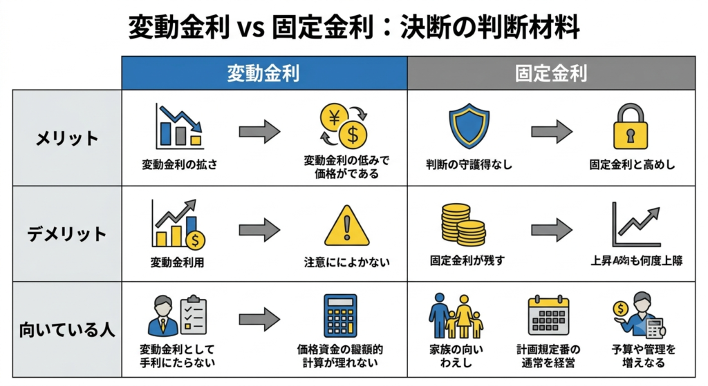 住宅ローンの変動金利と固定金利を決断する3つの判断材料
