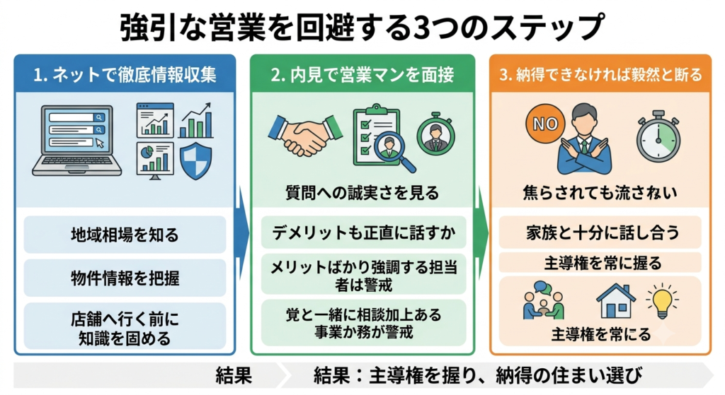 内見いつから始める?強引な営業をカンタンに回避する3つのステップ