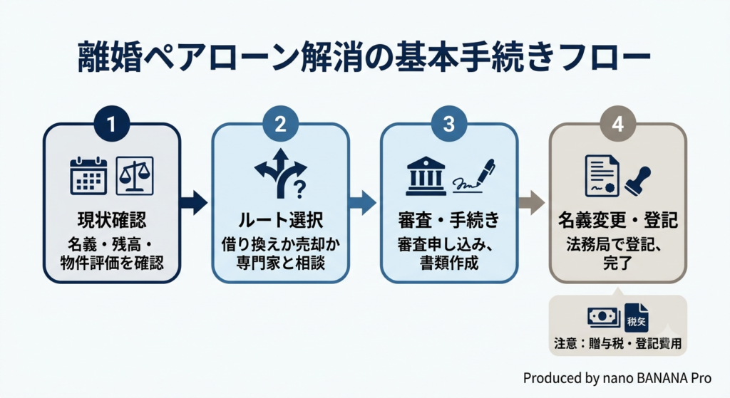 離婚におけるペアローンの基本的な手続きと処理方法
