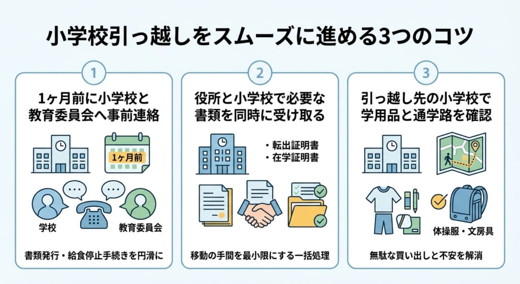 小学校の引っ越し作業をスムーズに進める3つのポイント