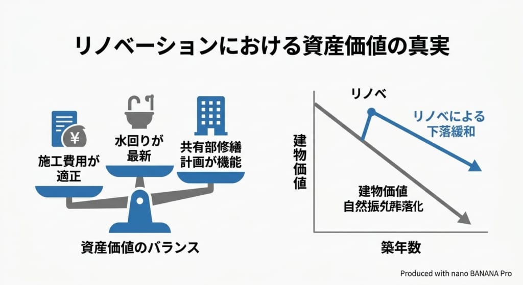 中古マンションにおけるリノベーションと資産価値の真実