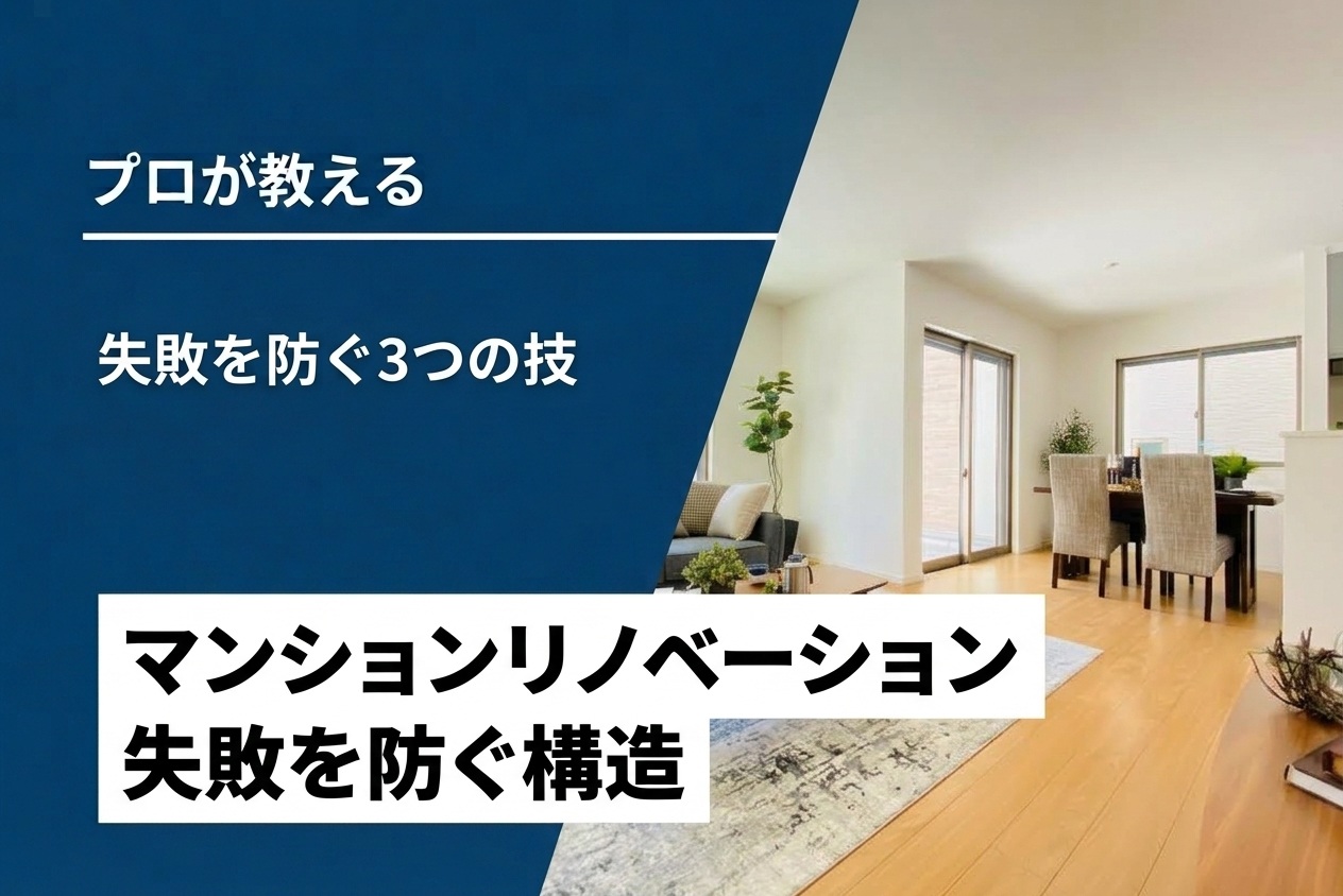 【プロ直伝】マンションリノベーション失敗を防ぐ構造規約3つの技
