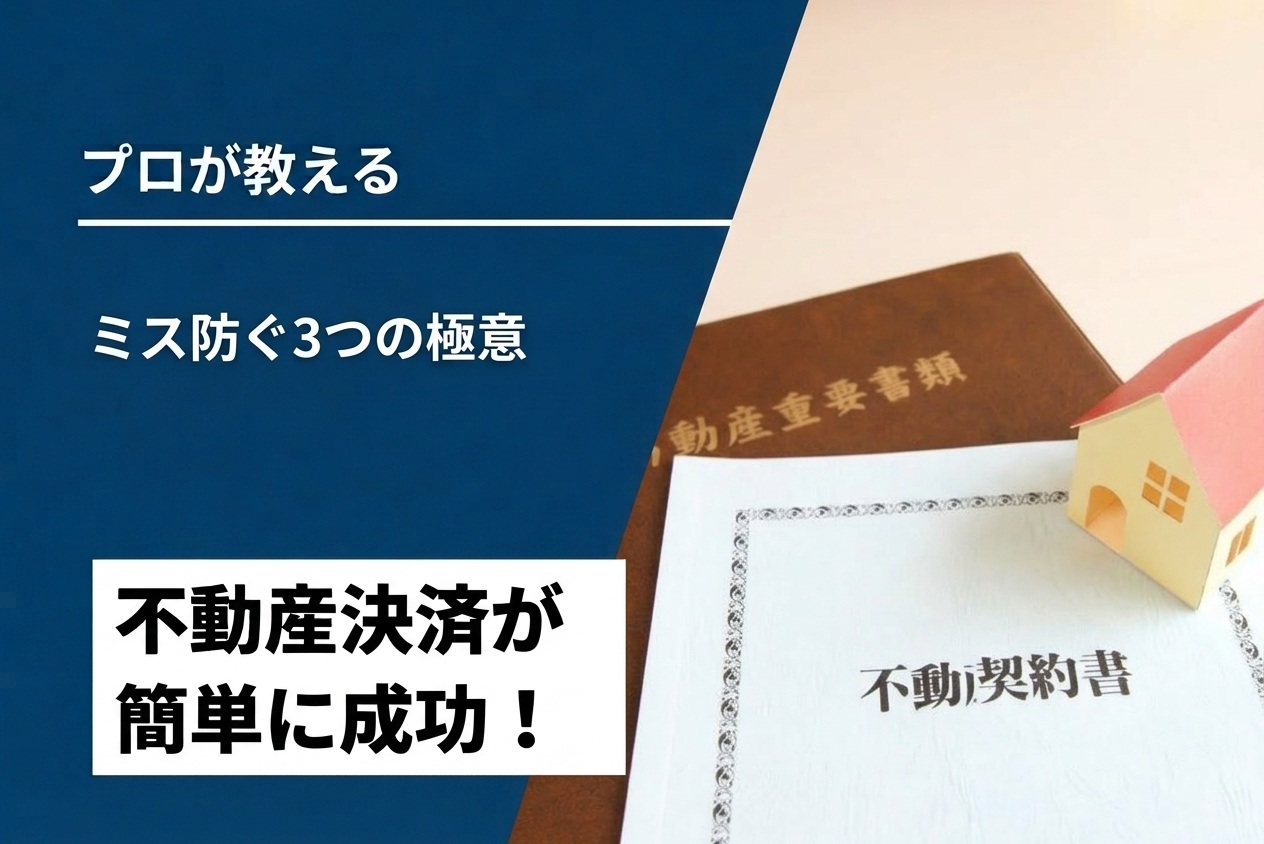 【失敗ゼロ】不動産決済がカンタン成功！ミス防ぐ3つの極意
