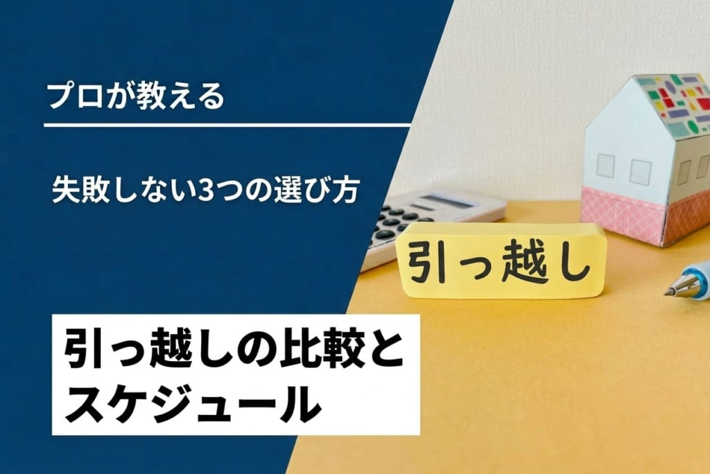 引っ越しの比較と失敗しない最適解の3つの選び方
