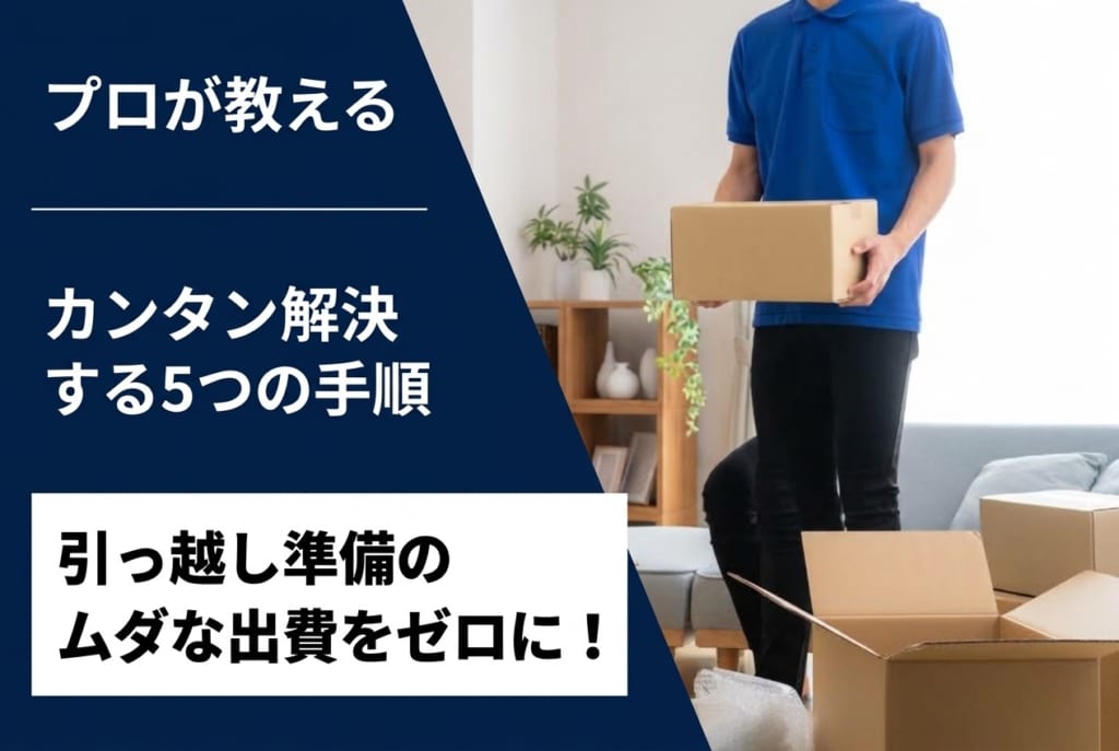 引っ越し準備のムダな出費ゼロ！カンタン解決する5つの手順