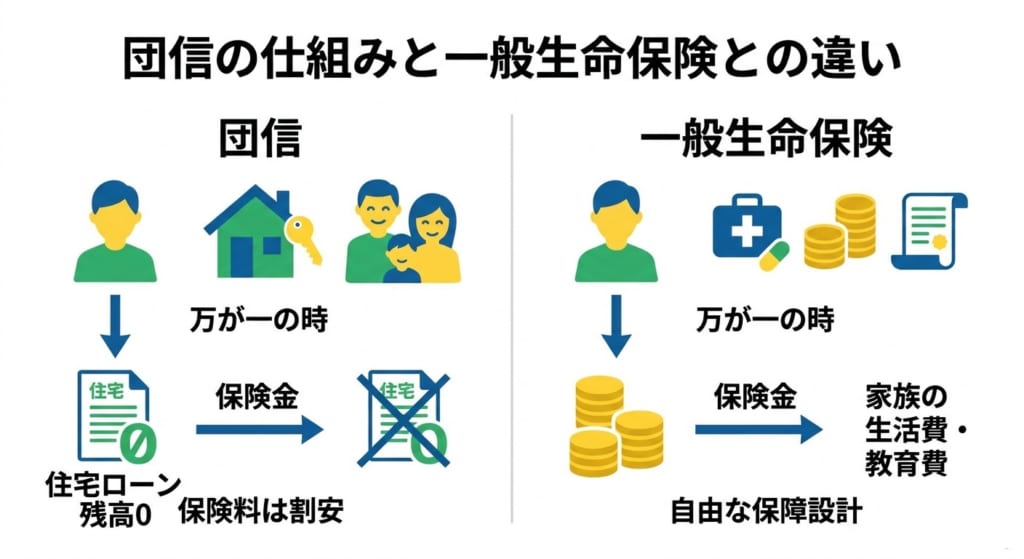 団信の種類と一般生命保険との違い