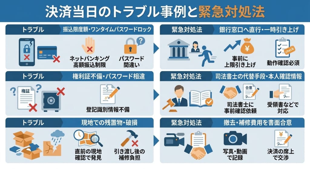 本当にあった不動産決済当日のトラブル事例3選と緊急対処法