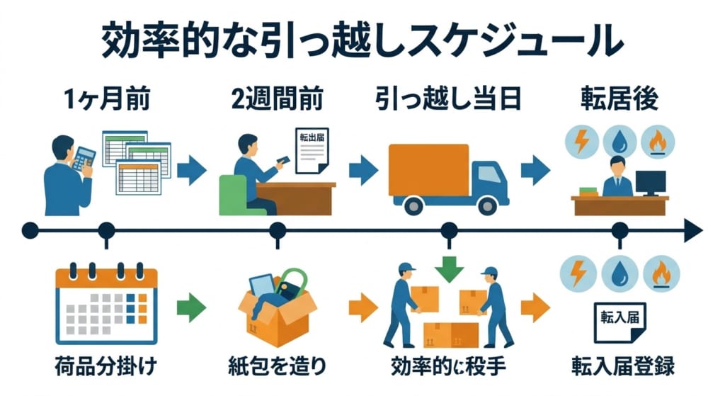 効率的な引っ越しスケジュール